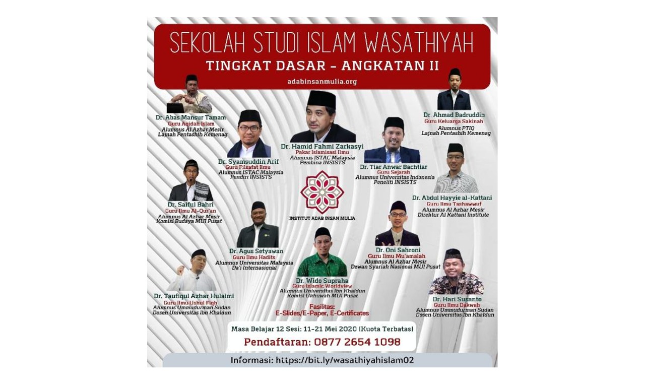 Dibuka Angkatan ke-2 Sekolah Studi Islam Wasathiyah (SSIW)